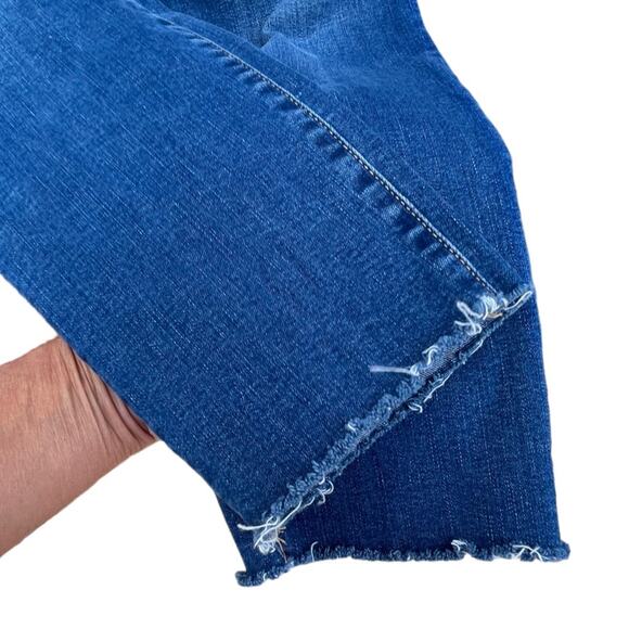 Good American Jeans Good Waist Crop High Rise Skinny Frayed Hem Womens Sz 6 28 - Picture 4 of 11